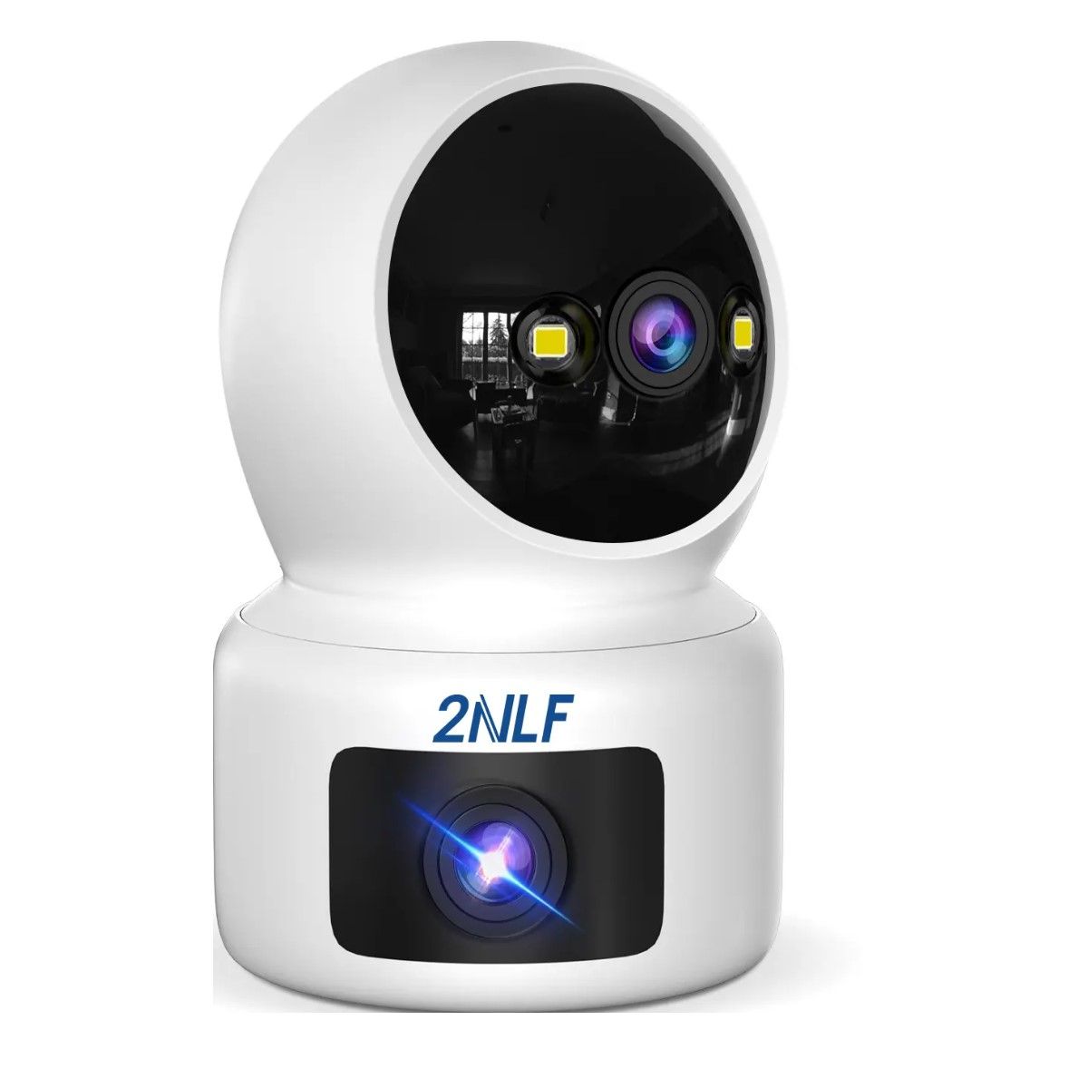 GENERICO - 5g Cámara De Seguridad Wifi Ip 360° Doble Pantalla Full Hd Con Alarma Llamada Bidireccional BELUG