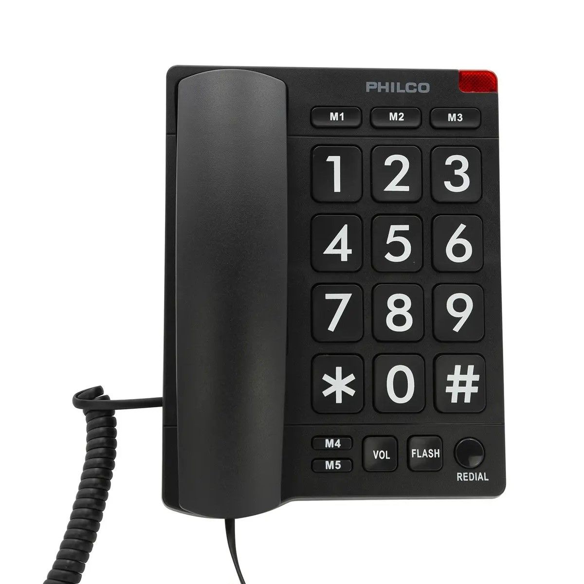 GENERICO - Teléfono De Sobremesa Números Grandes 170bk Negro, Philco Negro BELUG
