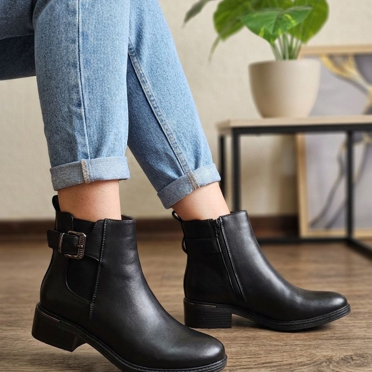 SNOOPY - Botin para Dama  Taco Bajo M604
