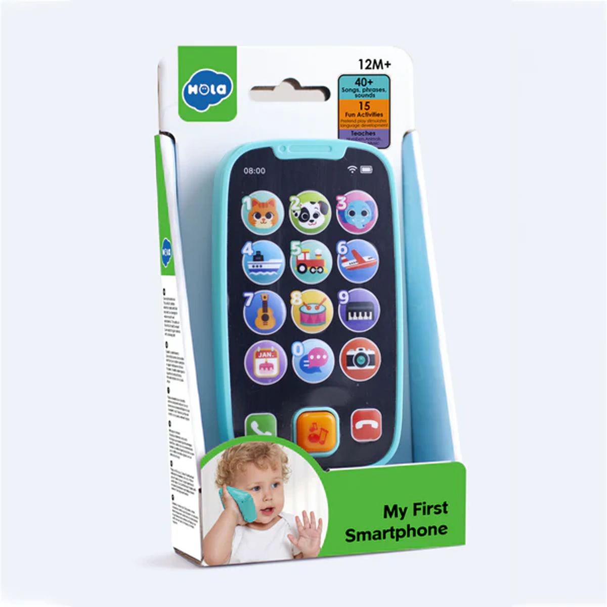 HOLA TOYS - Mi Primer Smartphone - Celeste - Hola Toys