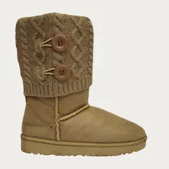 LIKE SHOP - Botas Larga Mujer Forro Interior Chiporro Con Botones 5186