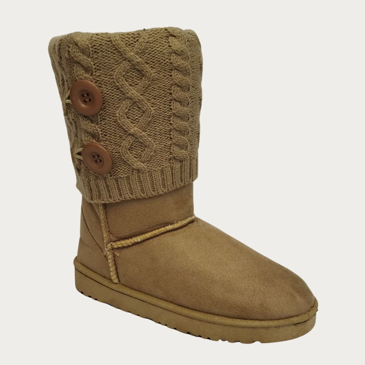 LIKE SHOP - Botas Larga Mujer Forro Interior Chiporro Con Botones 5186