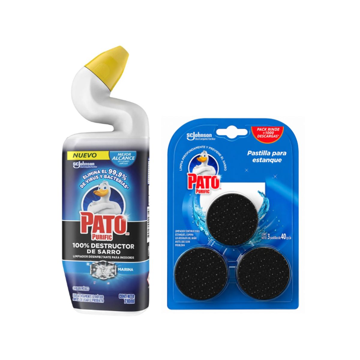 PATO PURIFIC - Pack Pato Purific Gel Destructor de Sarro 710ml & Pastillas Estanque 40g