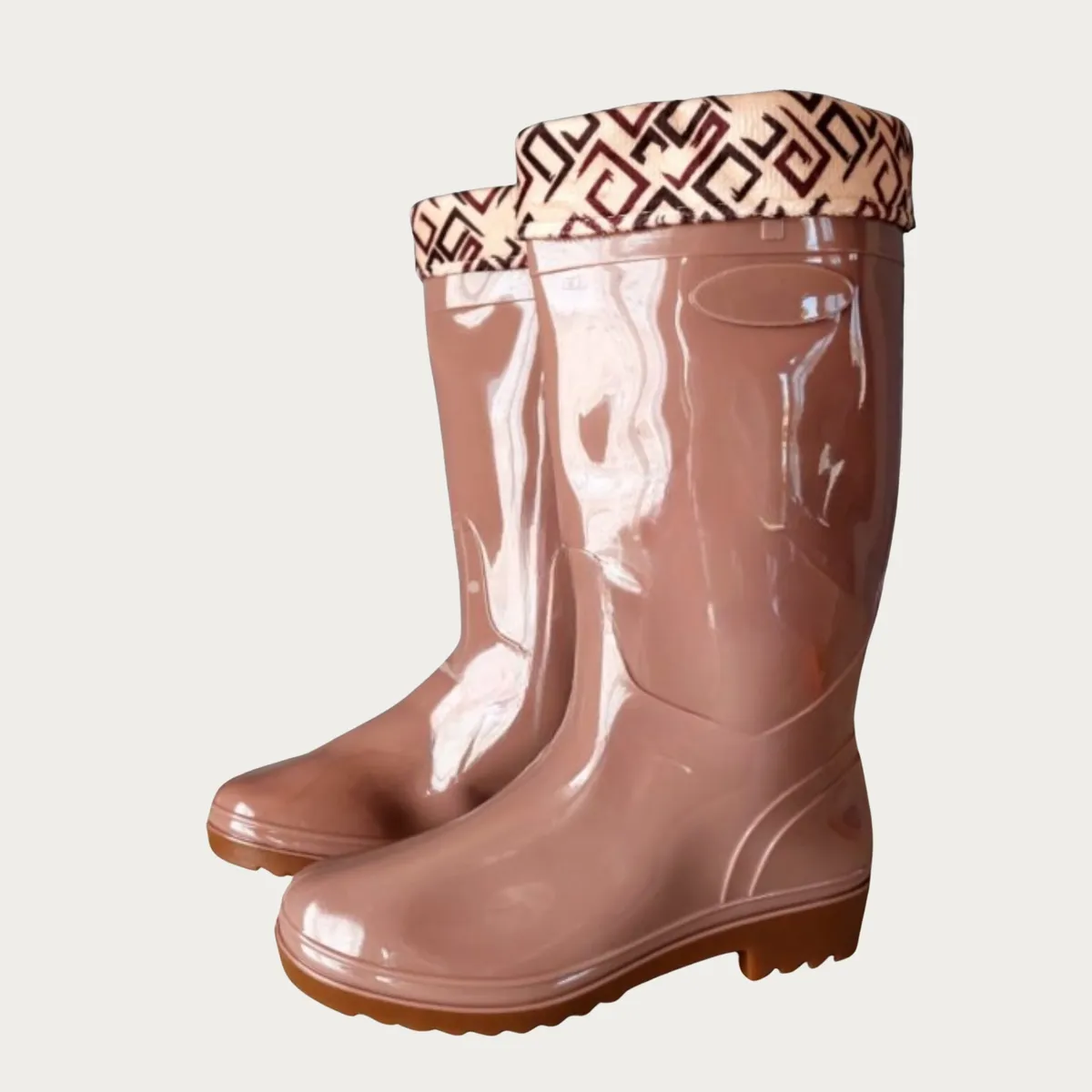 LIKE SHOP - Botas De Agua Larga Mujer Forro Interior Desmontable B288
