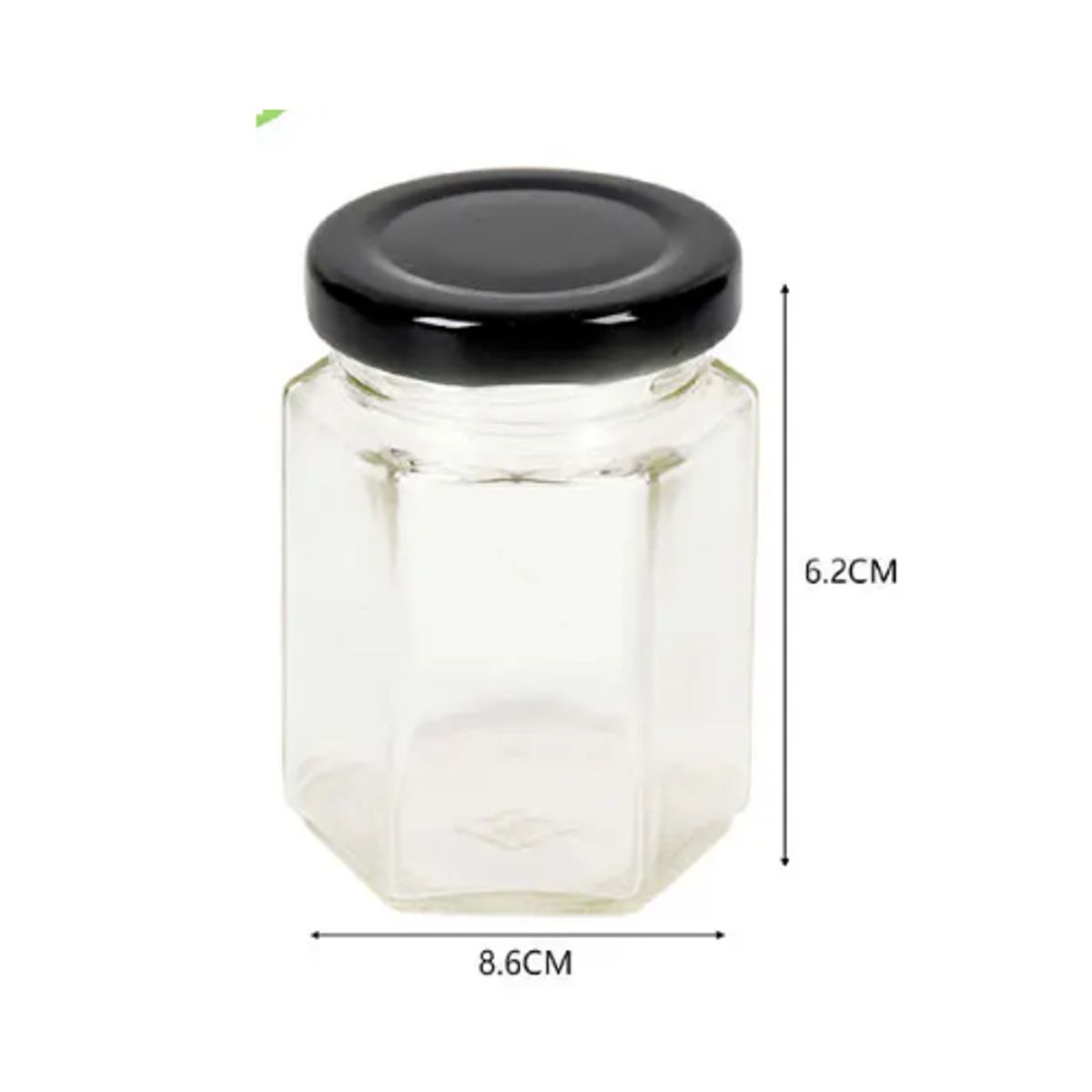 GENERICO - BOTELLA DE VIDRIO CON TAPA NEGRA ULTRA RESISTENTE DISEÑO MINIMALISTA HOGAREÑO DE 180ML