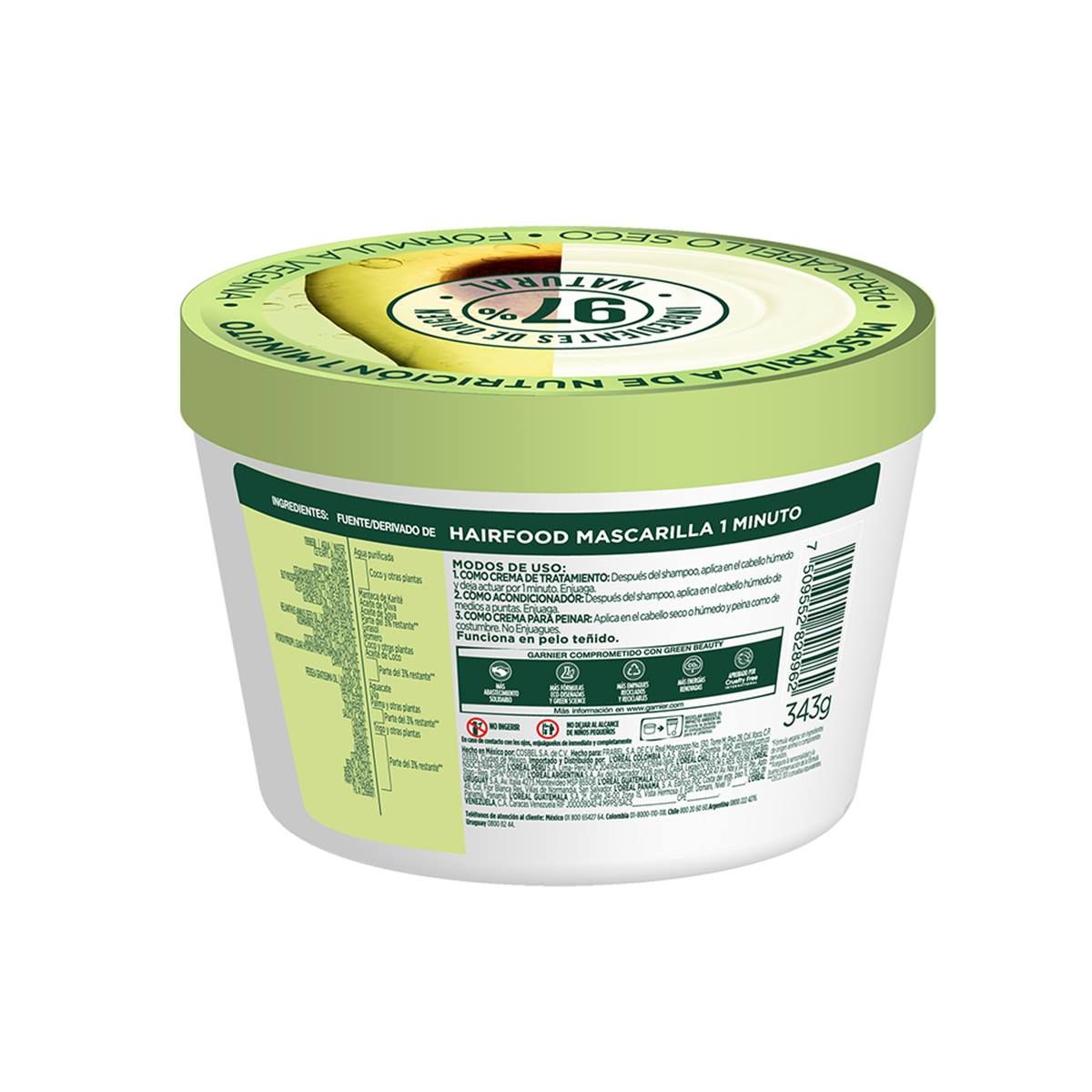 GARNIER - Mascarilla Capilar Hair Food Aguacate 350 ML - GARNIER