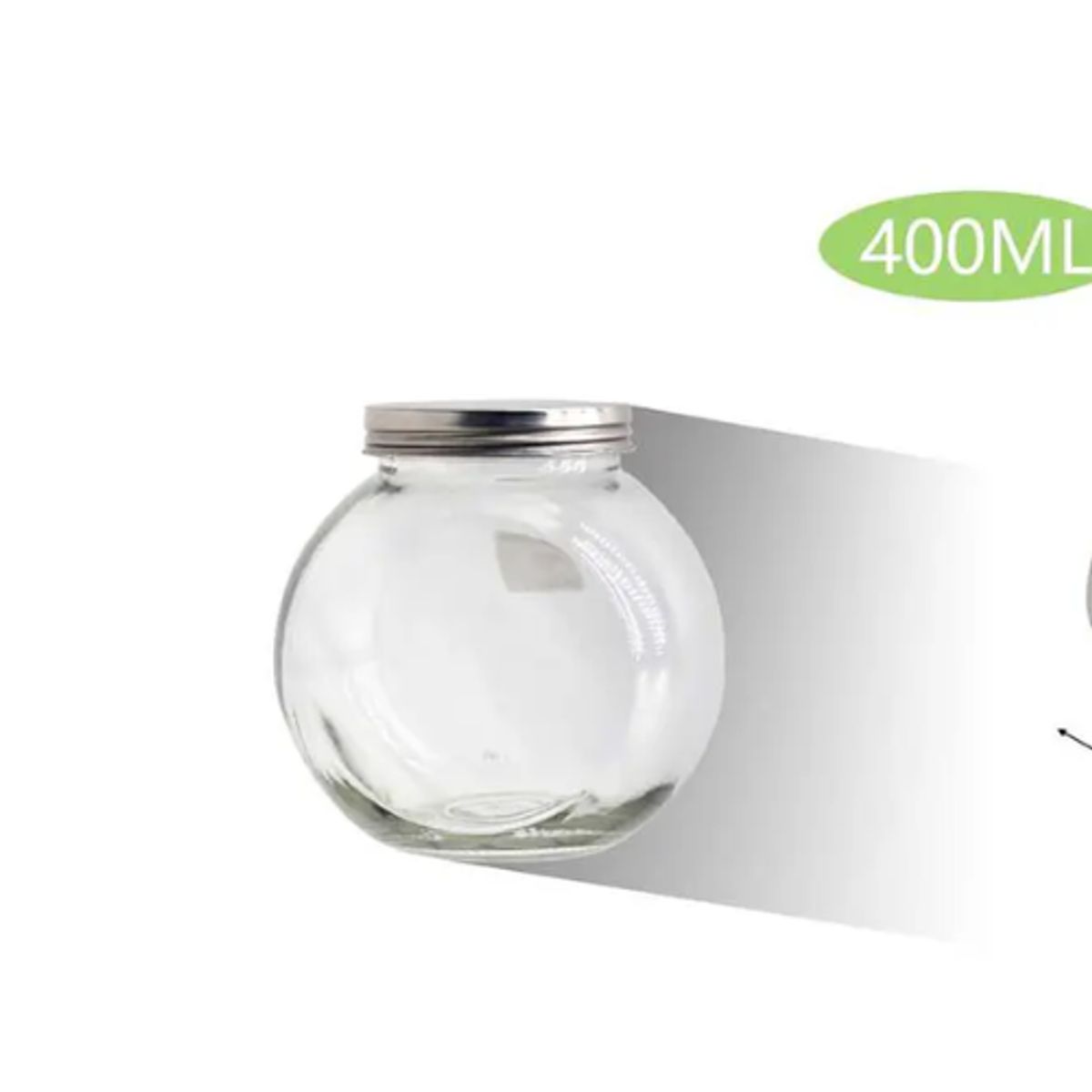 GENERICO - BOTELLA DE VIDRIO SELLADO ULTRA RESISTENTE DISEÑO MINIMALISTA HOGAREÑO DE 400ML