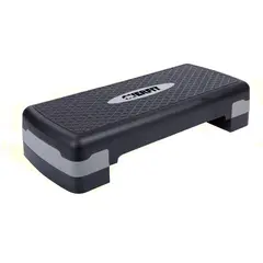 GENERICO - Step aeróbico ajustable dos niveles antideslizante color negro BELUG