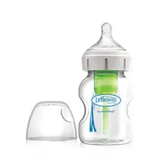 DR BROWN'S - Mamadera de Vidrio Anticólicos Boca Ancha - 150ml - Dr. Browns