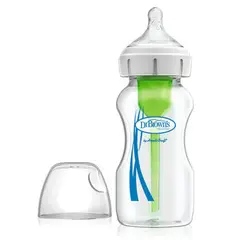 DR BROWN'S - Mamadera de Vidrio Anticólicos Boca Ancha - 270ml - Dr. Browns