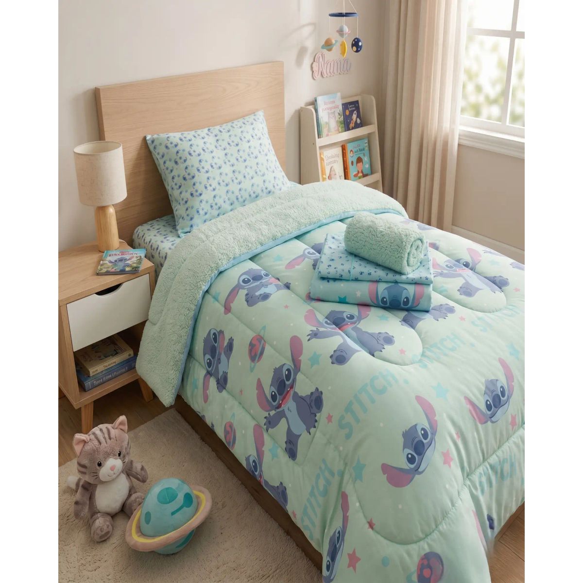 GENERICO - Pack Cobertor Sherpa Infantil + Sabanas Verano Premium Plaza y Media