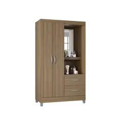 TAHUARI - Closet 2 puertas 2 cajones con espejo Cordoba Castaño