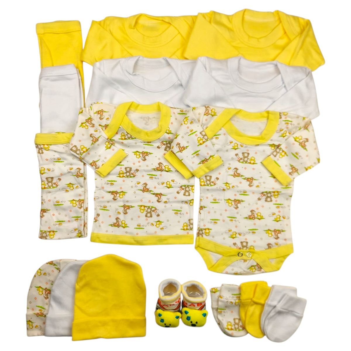 GENERICO - Pack 16 Piezas 0/3 Meses Morado Amarillo Patito