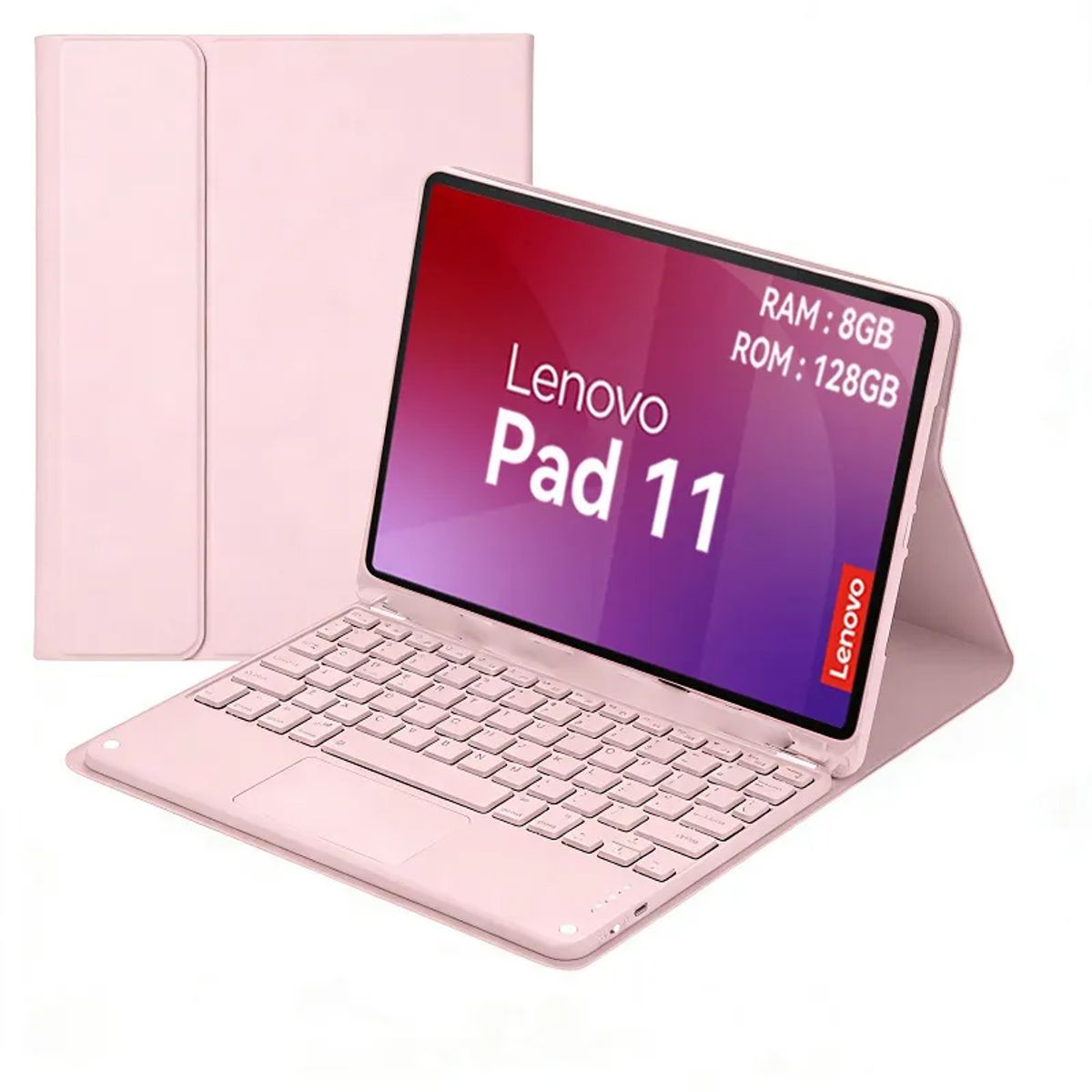 LENOVO - Tablet Lenovo Pad 11 2025 8+128GB 11 WIFI 2.5K-Gris+Teclado Rosa+Lápiz táctil