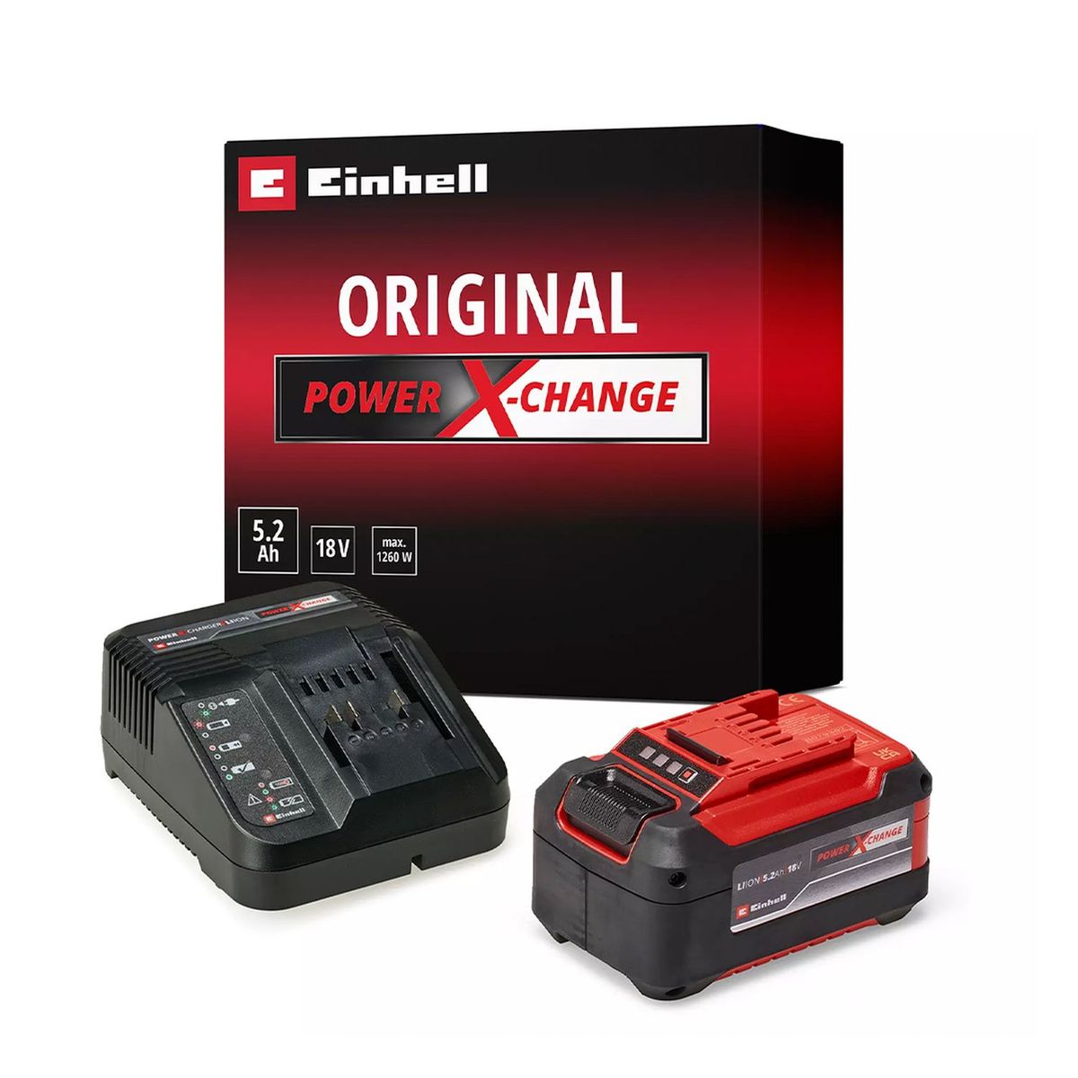 EINHELL - Starter Kit Cargador Y Bateria Einhell Pxc 5,2 Ah