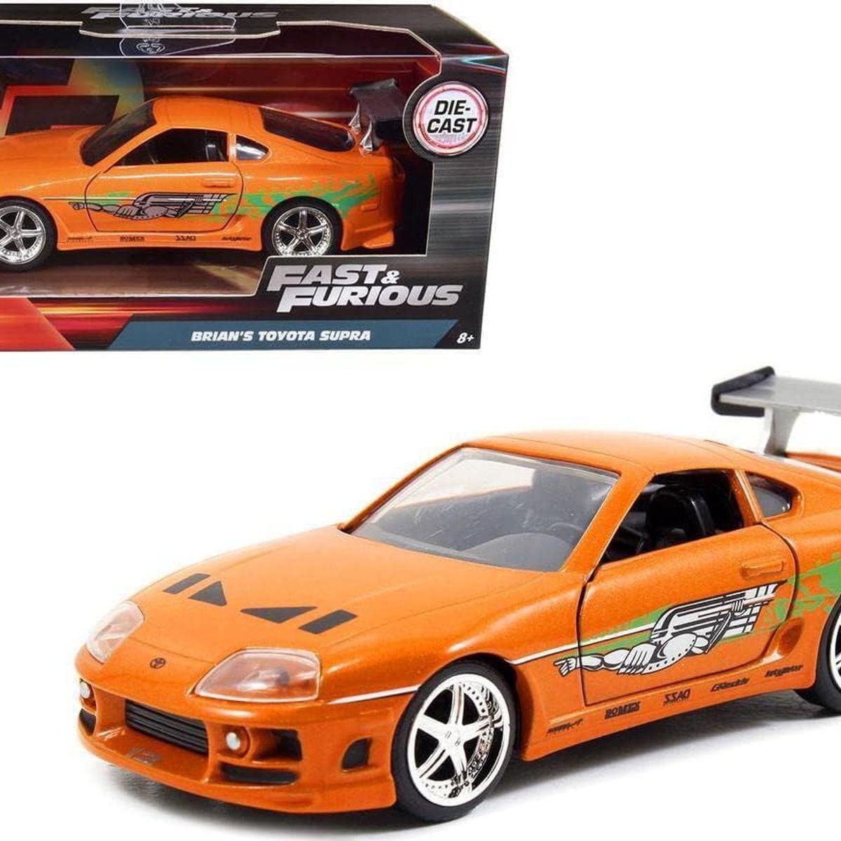 JADA TOYS - Jada Fast & Furious Brian&39s Toyota Supra Orange 132 Scale