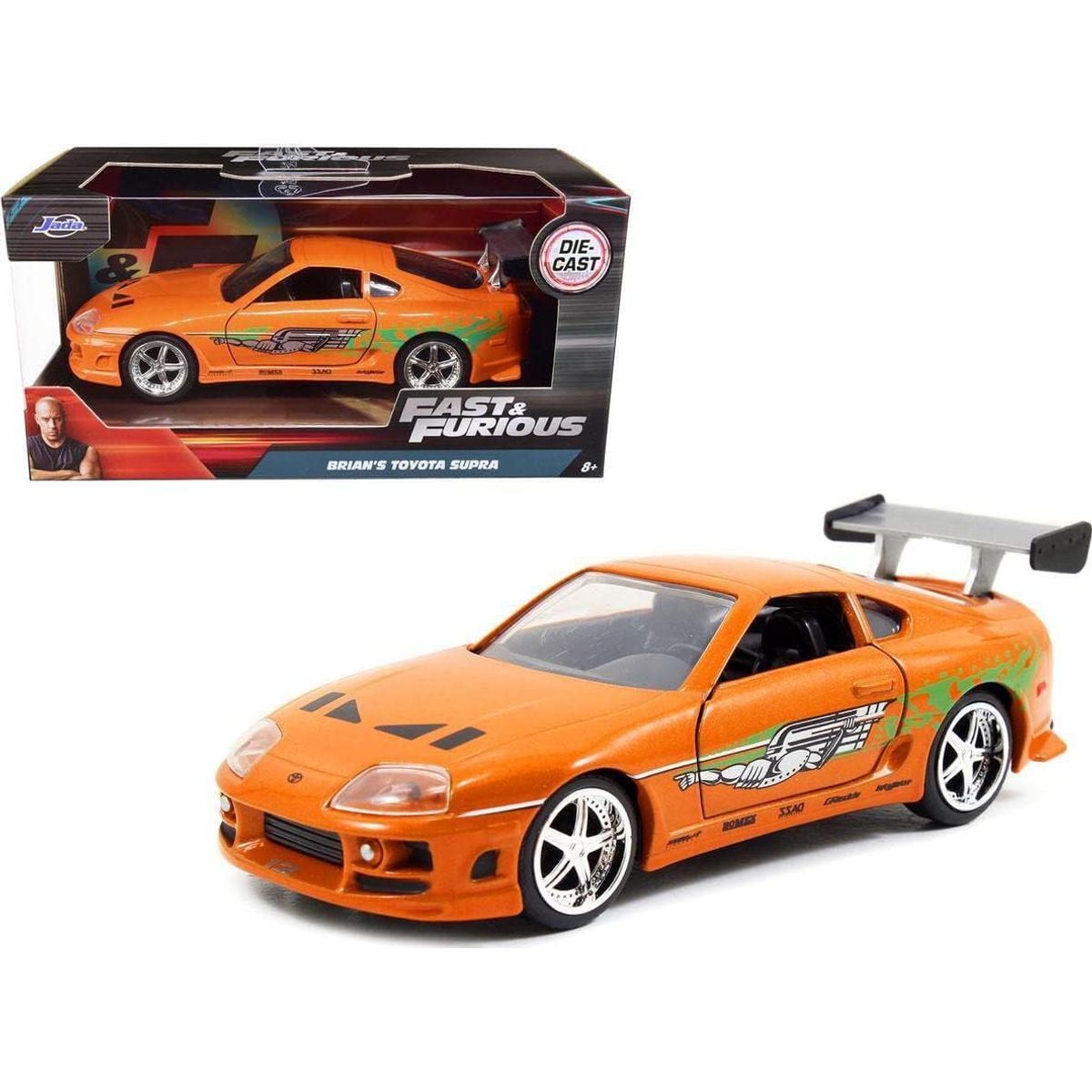 JADA TOYS - Jada Fast & Furious Brian&39s Toyota Supra Orange 132 Scale