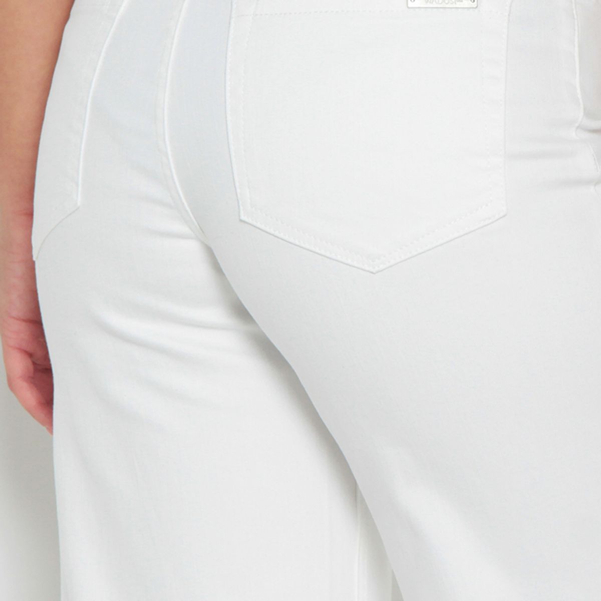WADOS - JEANS MUJER COLOR WIDE LEG TIRO ALTO PRETINA BASICA 1 BOTON