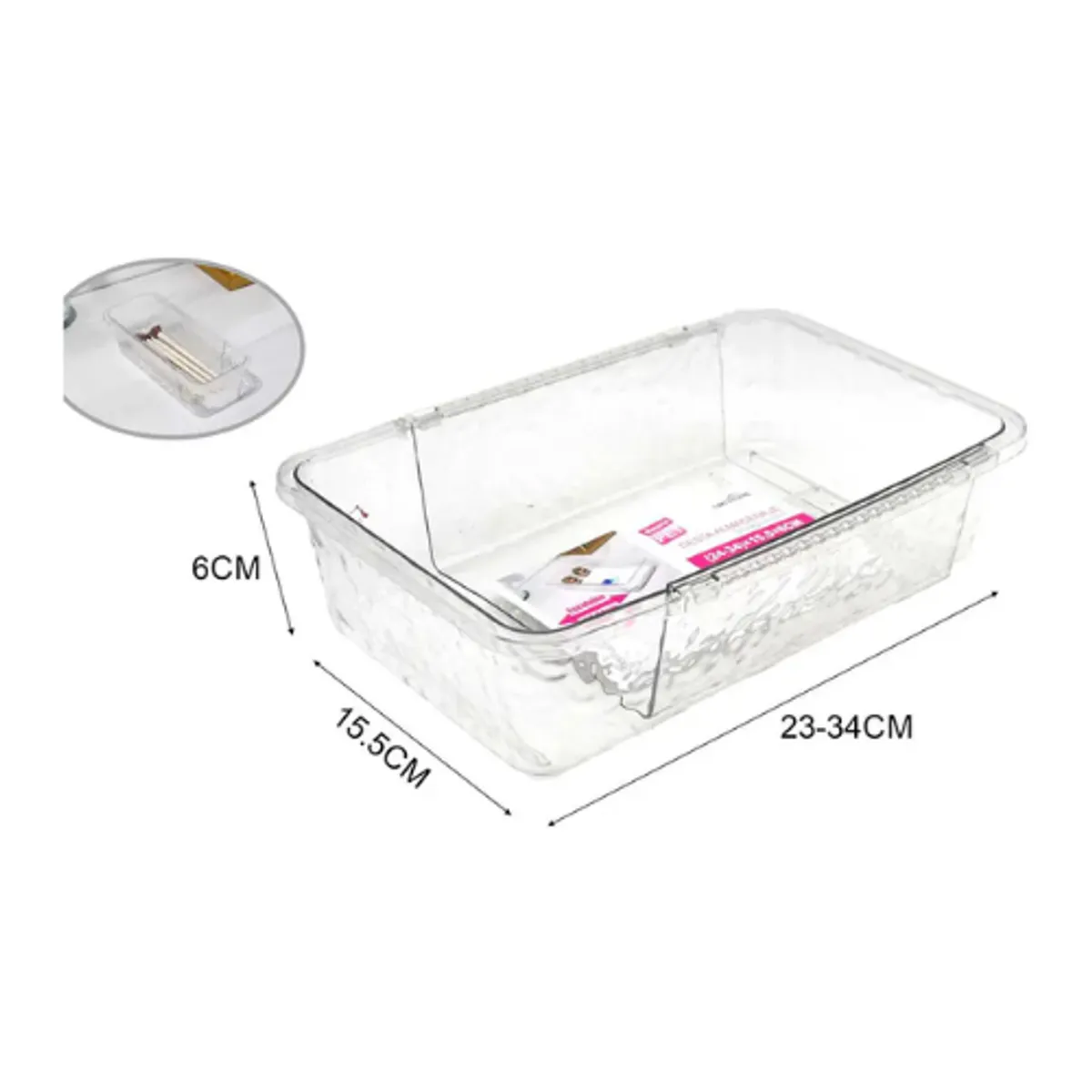 GENERICO - Organizador Acrilico Expandible Versátil para Optimización de Espacios 23-34x15.5CM