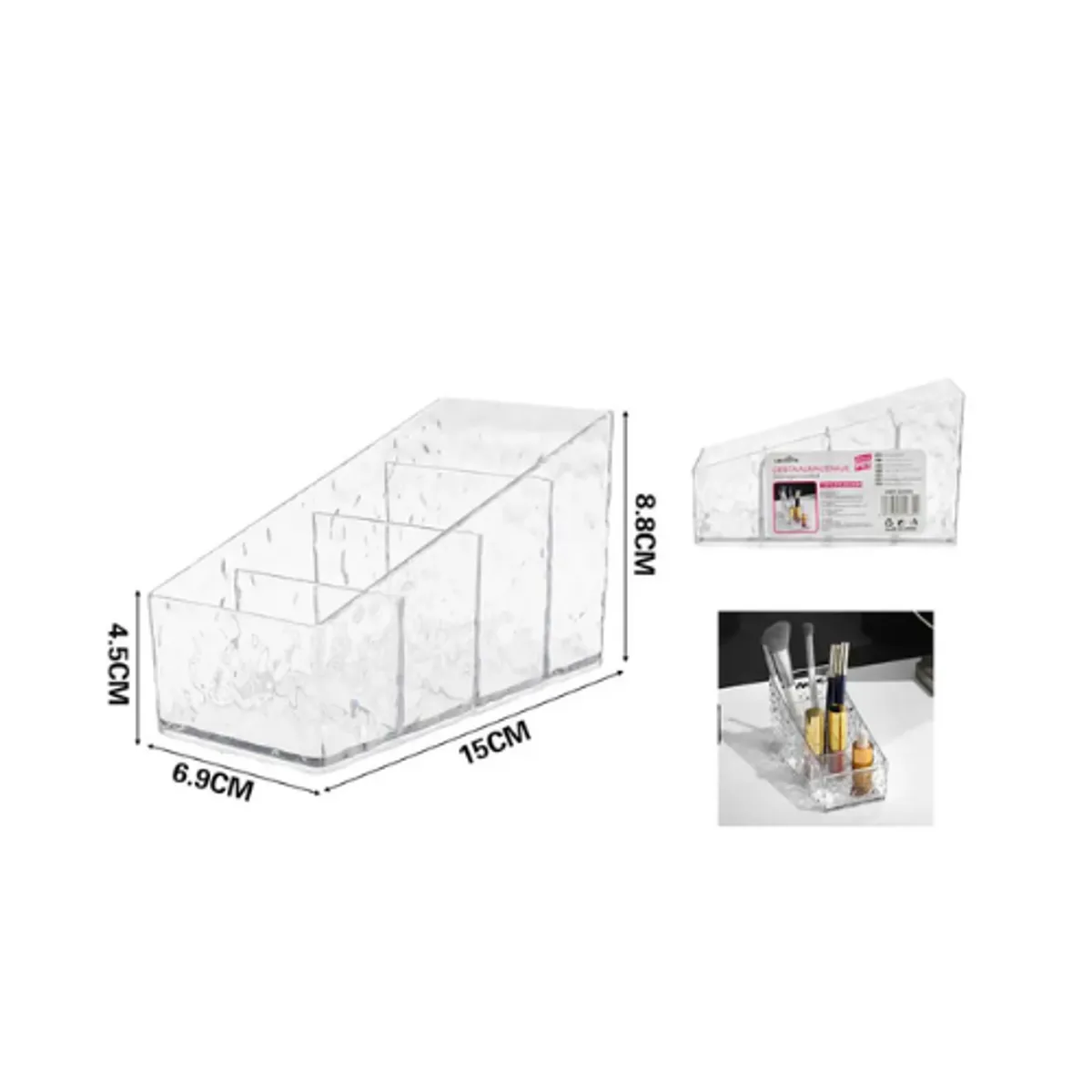 GENERICO - Organizador Acrilico Versátil para Optimización de Espacios 8.8x15CM