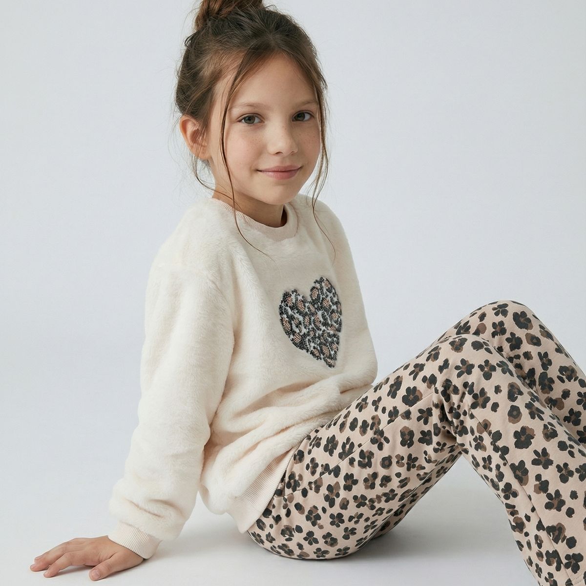 LIMONADA - Conjunto niña animal print crudo Limonada
