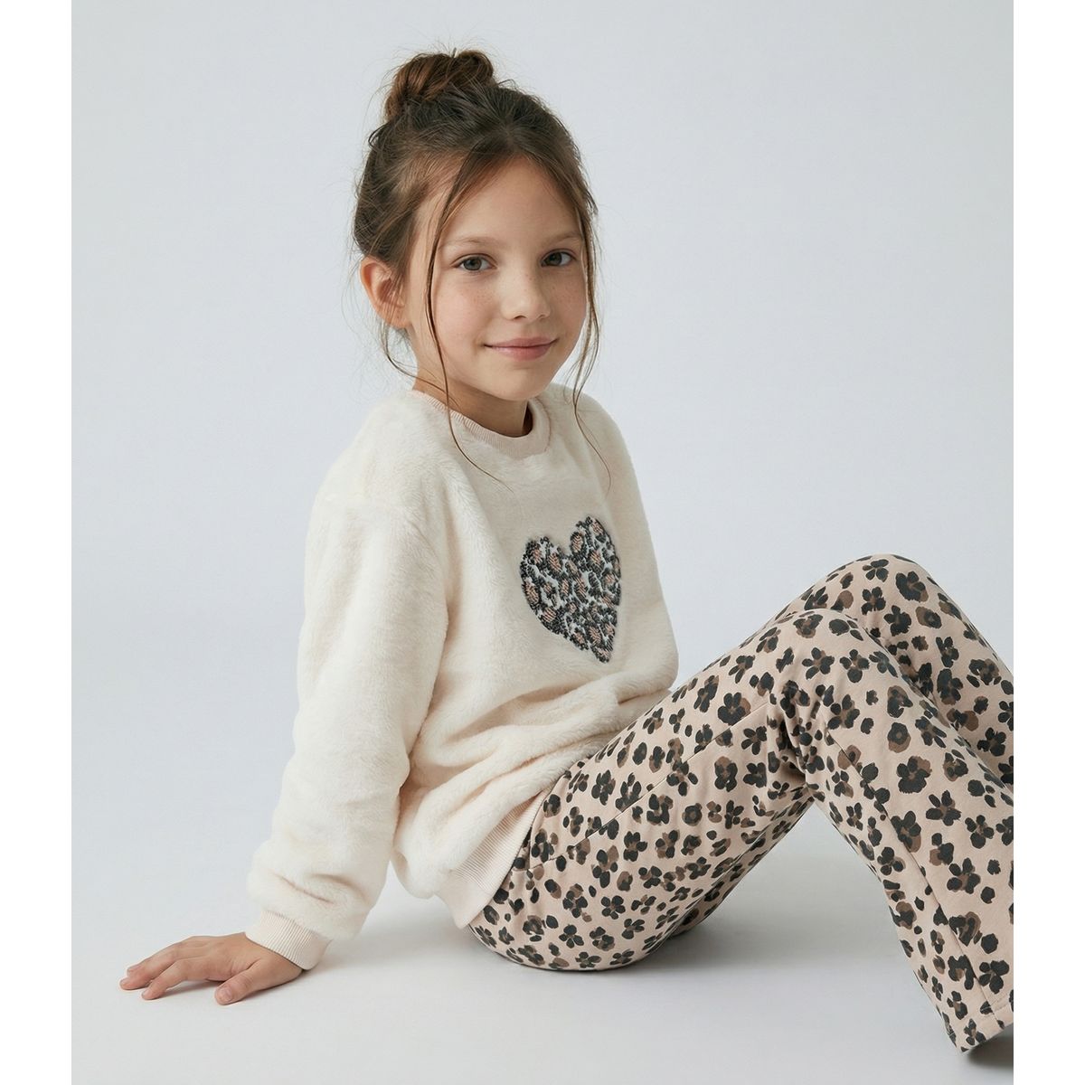 LIMONADA - Conjunto niña animal print crudo Limonada