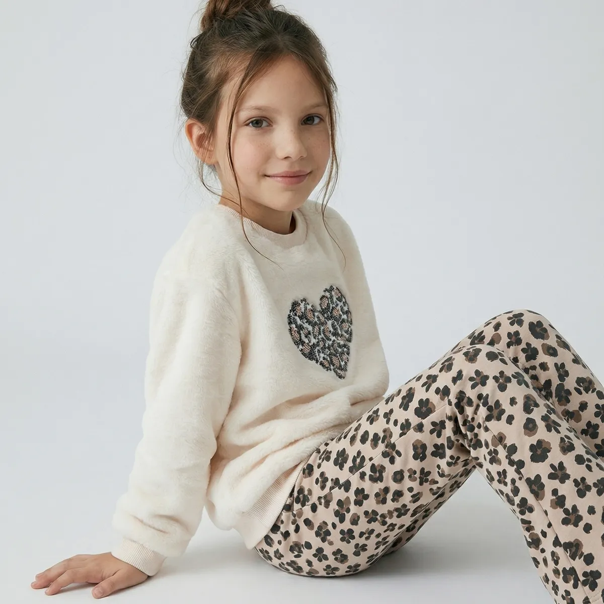 LIMONADA - Conjunto niña animal print crudo Limonada