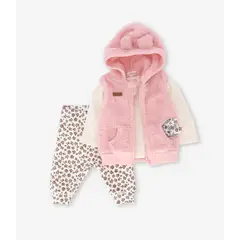 LIMONADA - Conjunto recién nacida animal print rosado