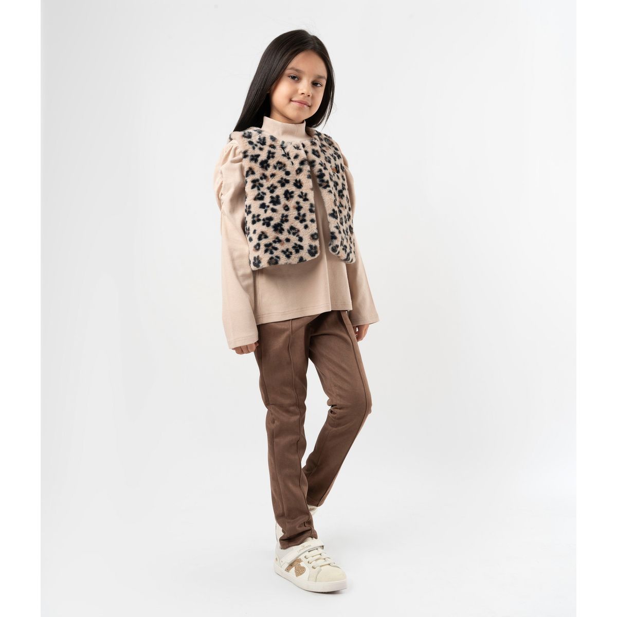 LIMONADA - Conjunto animal beige Limonada Niña