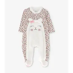 LIMONADA - Enterito recién nacida diseño animal print rosado