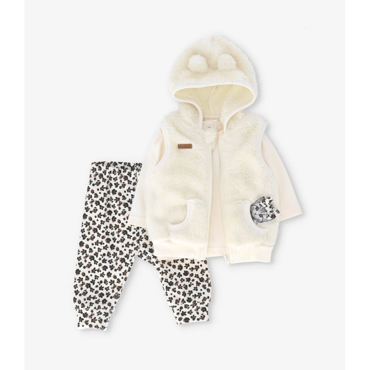 LIMONADA - Conjunto recién nacida animal print crudo Limonada