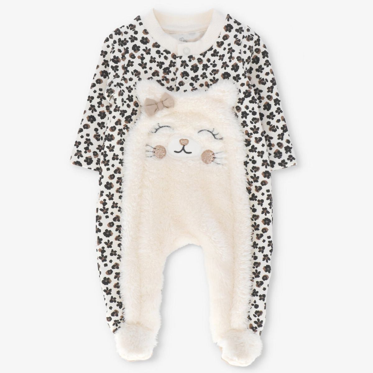 LIMONADA - Enterito recién nacida animal print negro Limonada