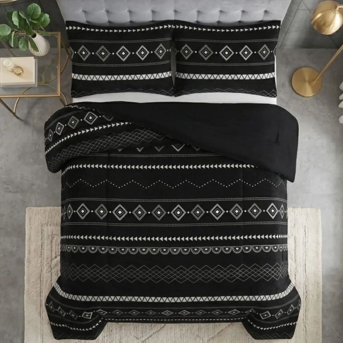 GENERICO - Cubrecama con Sherpa Ultra Soft Invierno Termico Plaza y Media14