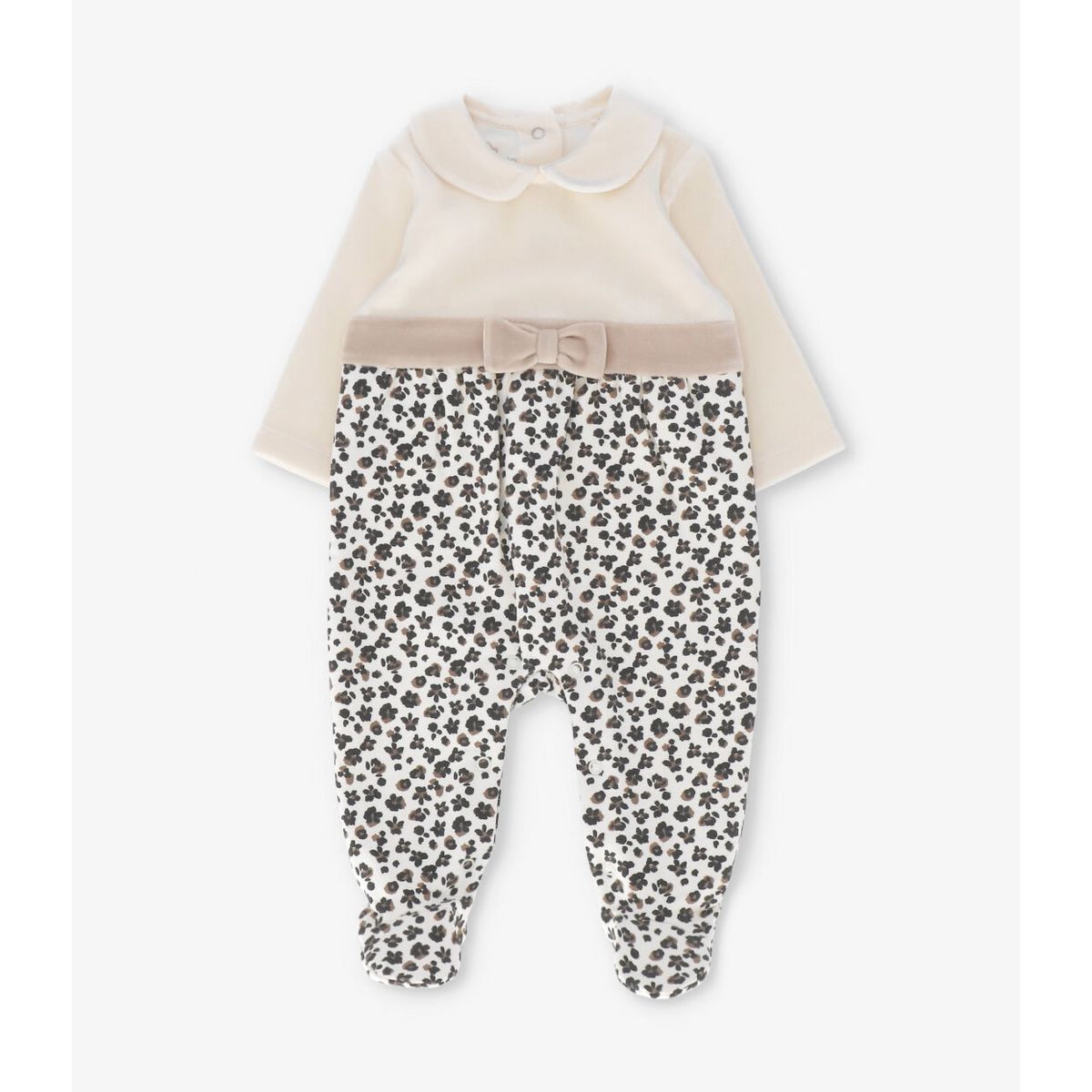 LIMONADA - Enterito recién nacida animal print beige Limonada