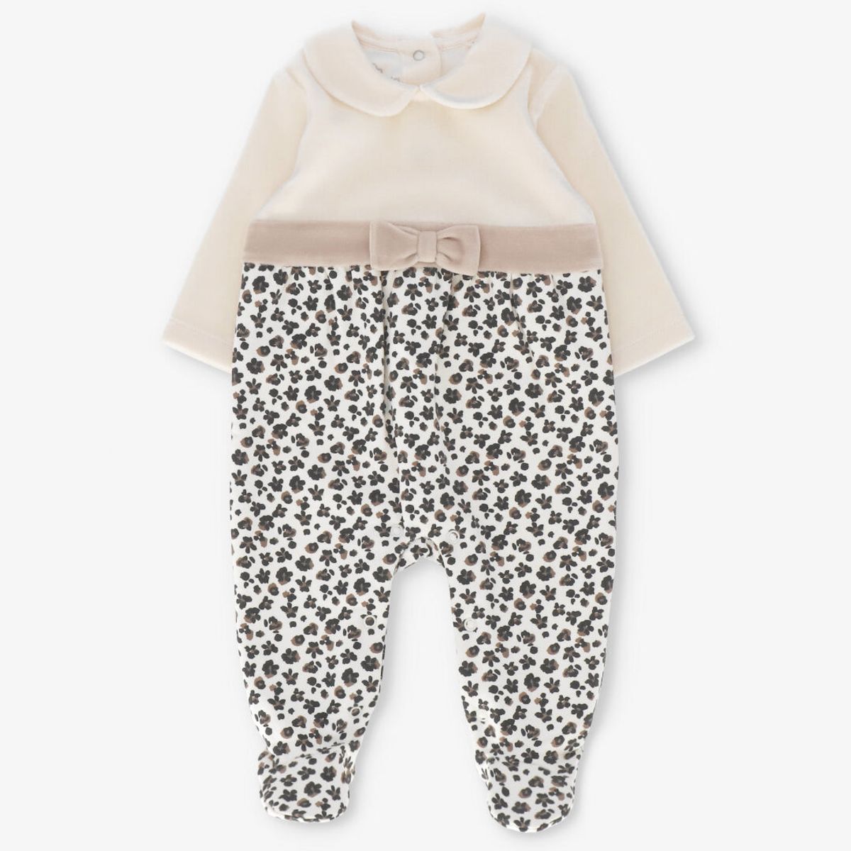 LIMONADA - Enterito recién nacida animal print beige Limonada