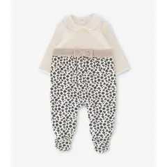LIMONADA - Enterito recién nacida animal print beige