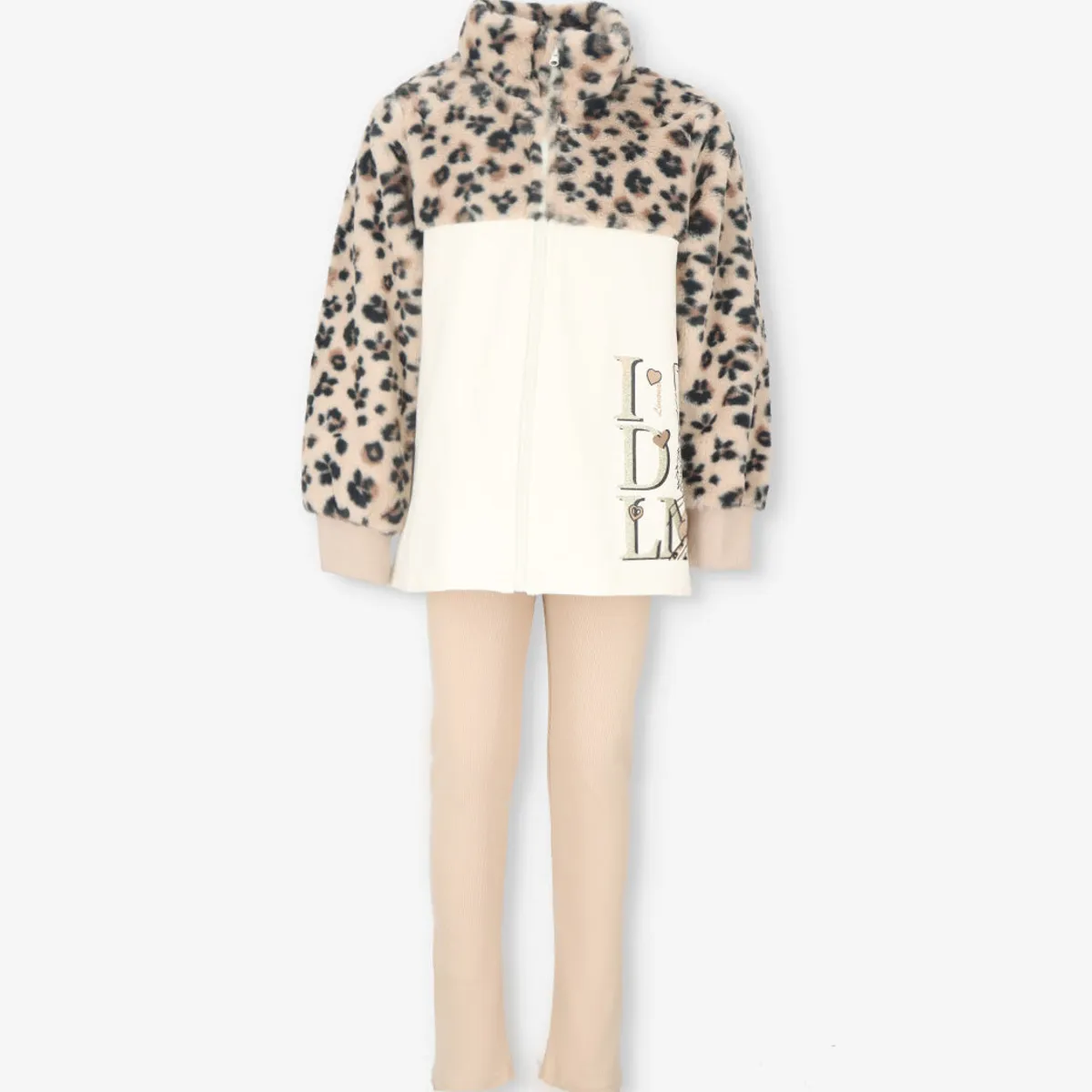 LIMONADA - Conjunto niña animal print beige Limonada