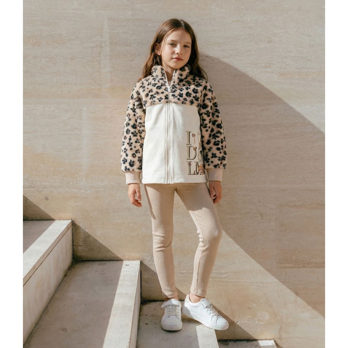 LIMONADA - Conjunto niña animal print beige Limonada