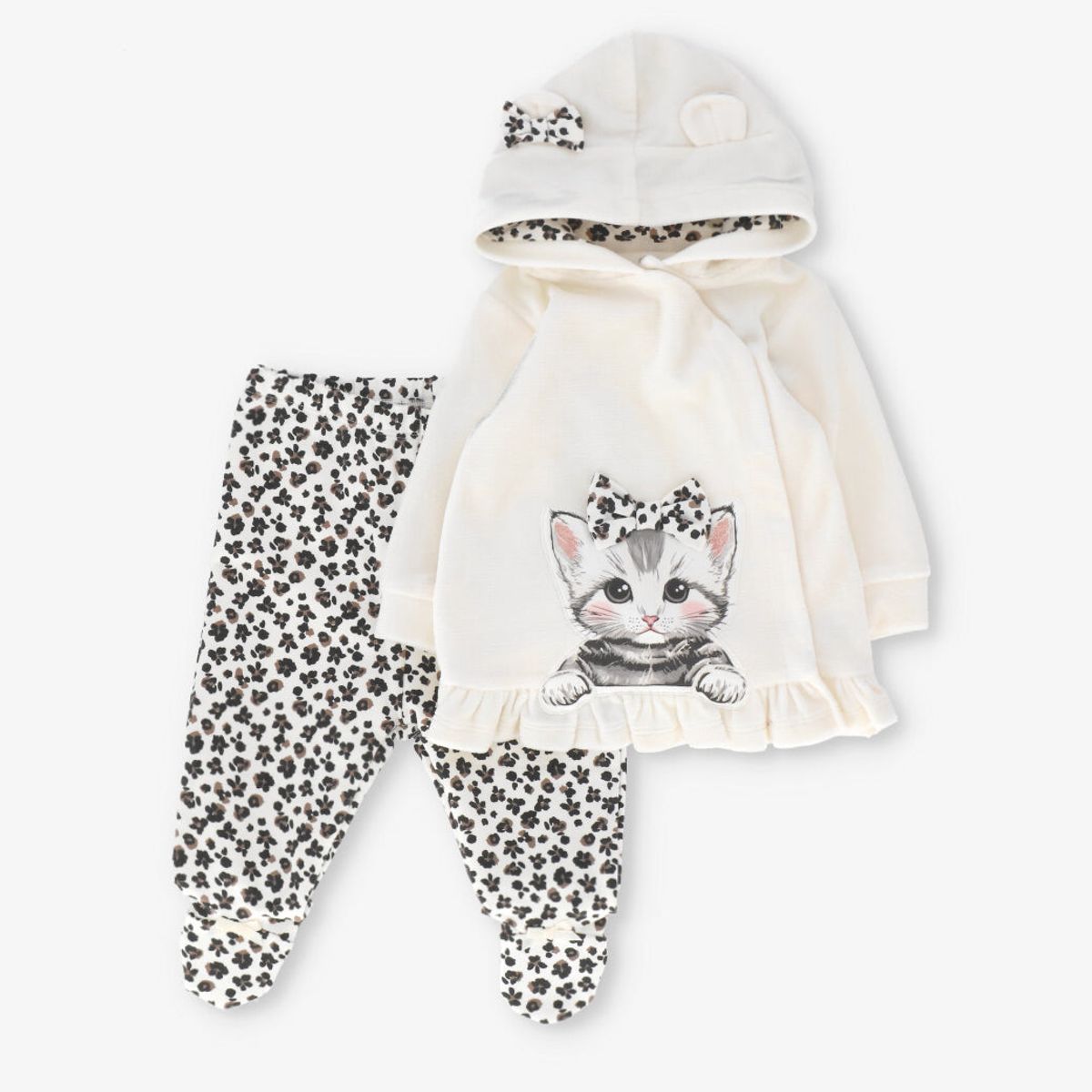 LIMONADA - Conjunto recién nacida animal print crudo Limonada