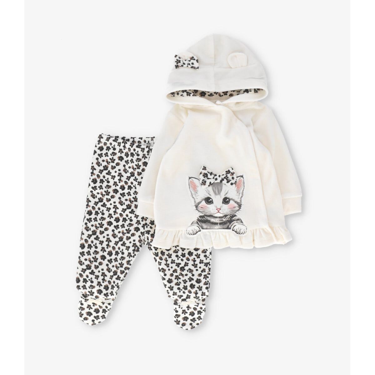 LIMONADA - Conjunto recién nacida animal print crudo Limonada