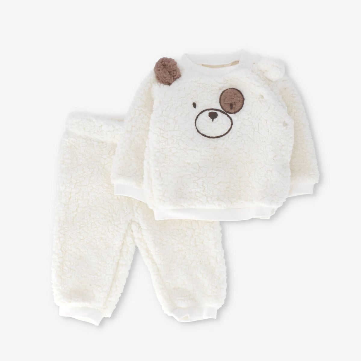 4KIDS - Conjunto recién nacido sherpa crudo 4 Kids