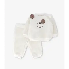 4KIDS - Conjunto recién nacido sherpa crudo 4 Kids