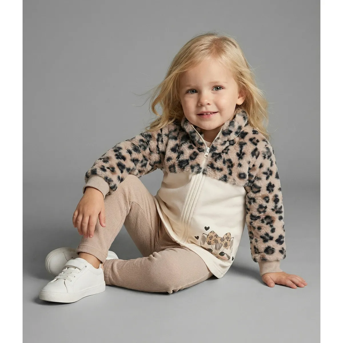 LIMONADA - Conjunto bebé animal print beige Limonada