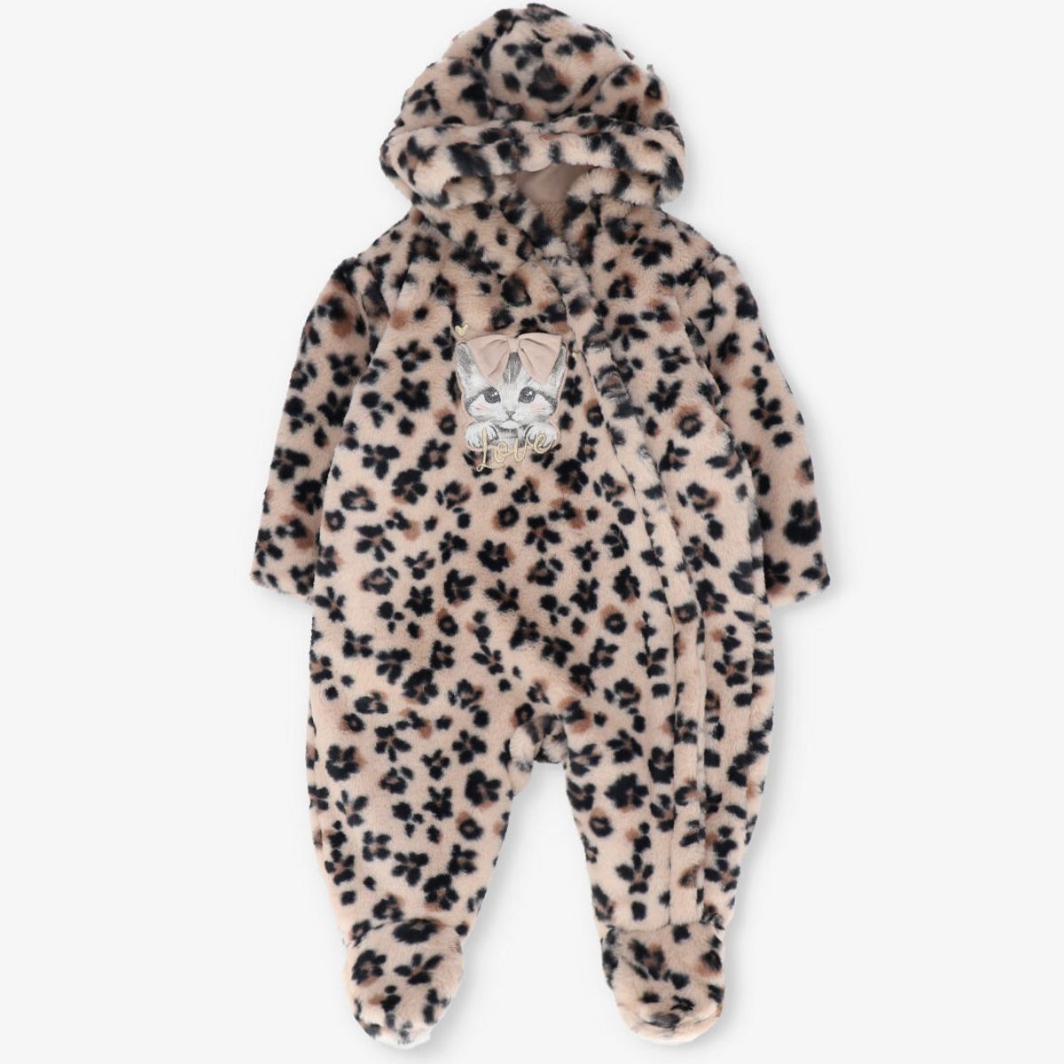 LIMONADA - Saquito recién nacida animal print beige Limonada