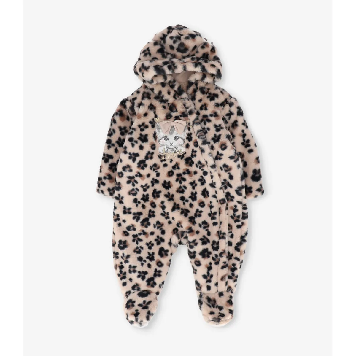 LIMONADA - Saquito recién nacida animal print beige Limonada