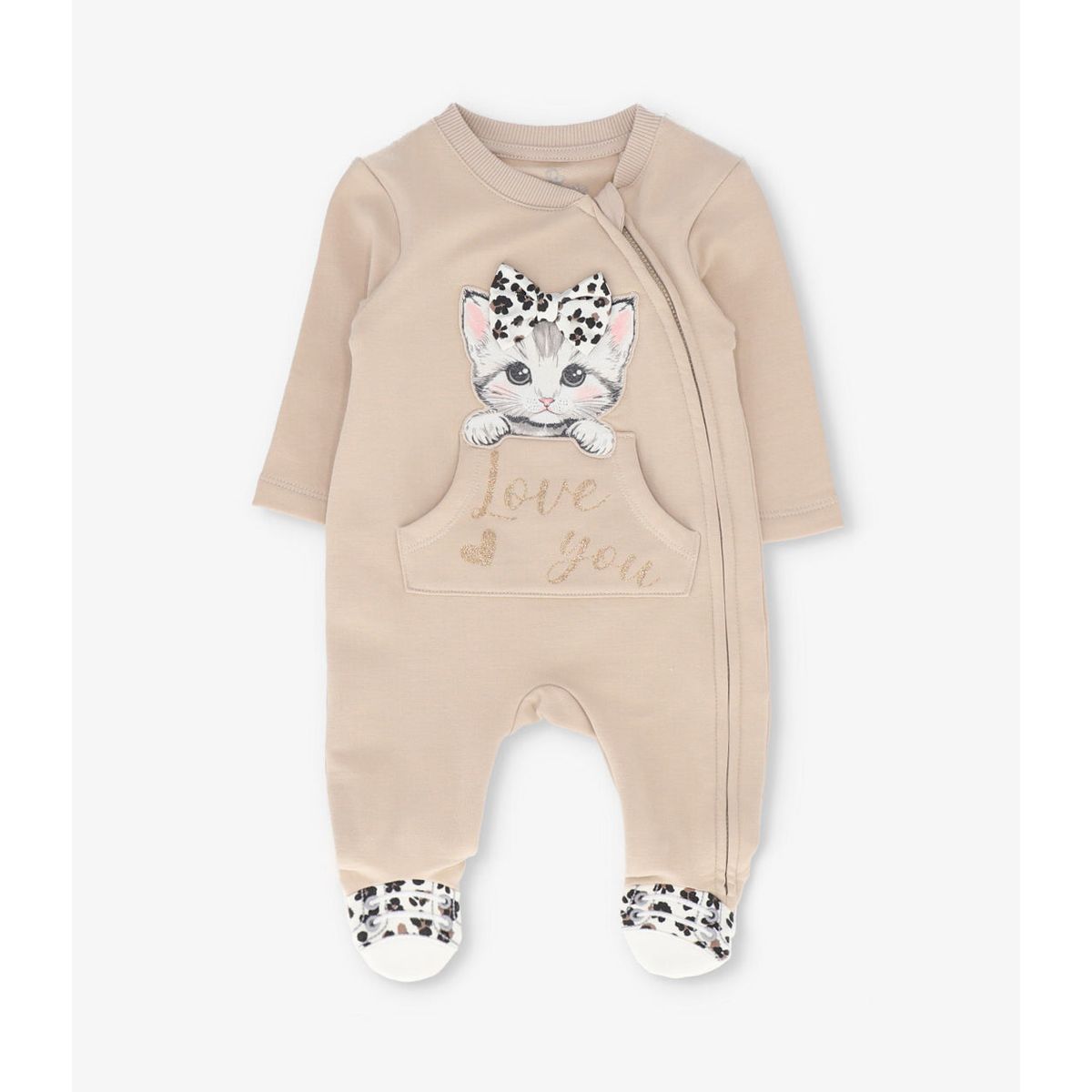 LIMONADA - Enterito recién nacida con gatito beige Limonada