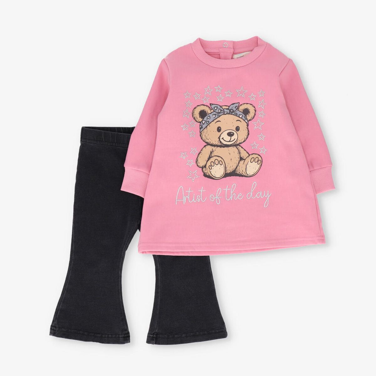 4KIDS - Conjunto bebé oversize rosado 4 Kids