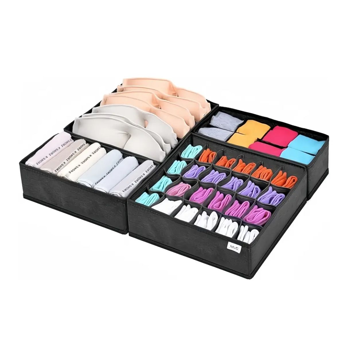 GENERICO - Pack X4 Organizador De Ropa Interior Calcetines Organizador
