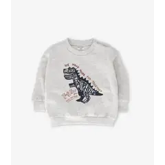 BLACK AND BLUE - Polerón bebé t-rex crudo