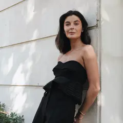 PADOVA - Crop Top Del Mar Negro Mujer